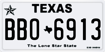 TX license plate BBO6913