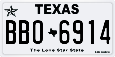 TX license plate BBO6914