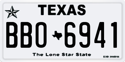 TX license plate BBO6941