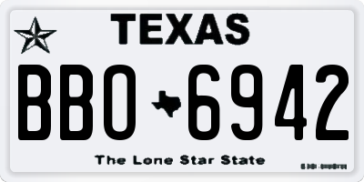 TX license plate BBO6942