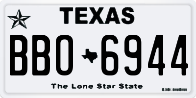 TX license plate BBO6944