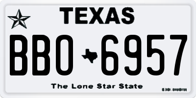 TX license plate BBO6957