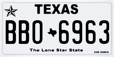 TX license plate BBO6963