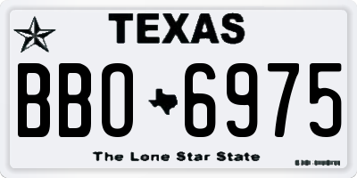 TX license plate BBO6975