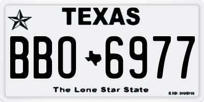 TX license plate BBO6977