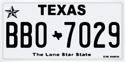 TX license plate BBO7029