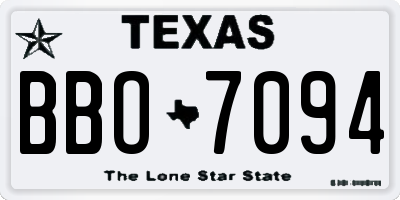 TX license plate BBO7094