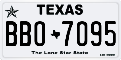 TX license plate BBO7095