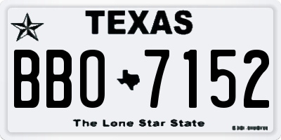 TX license plate BBO7152