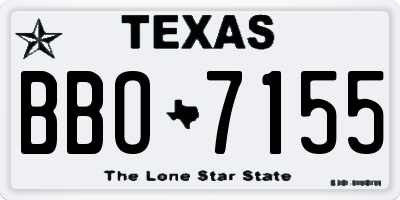 TX license plate BBO7155