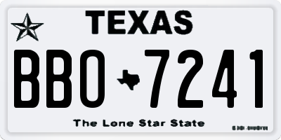 TX license plate BBO7241