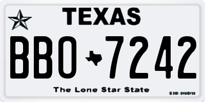 TX license plate BBO7242