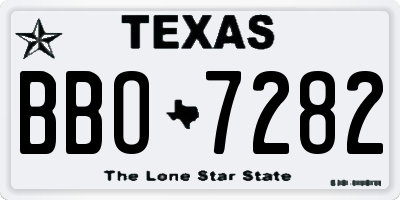 TX license plate BBO7282