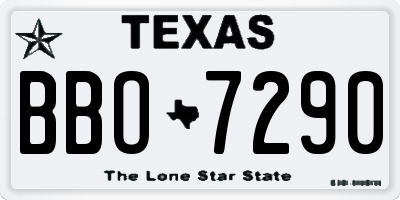TX license plate BBO7290