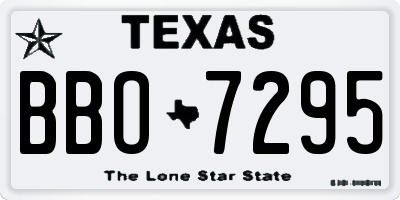 TX license plate BBO7295