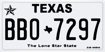 TX license plate BBO7297