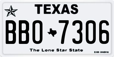 TX license plate BBO7306