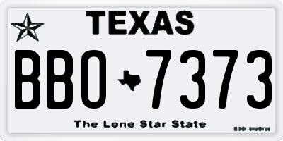 TX license plate BBO7373