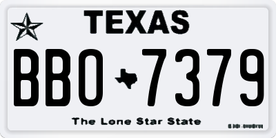 TX license plate BBO7379