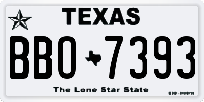 TX license plate BBO7393