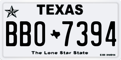 TX license plate BBO7394