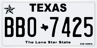 TX license plate BBO7425