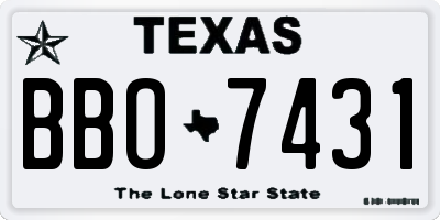 TX license plate BBO7431