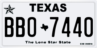 TX license plate BBO7440