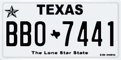 TX license plate BBO7441