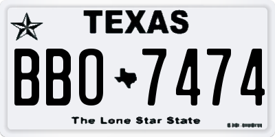 TX license plate BBO7474