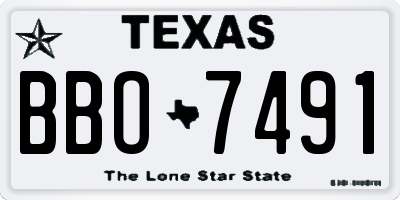TX license plate BBO7491