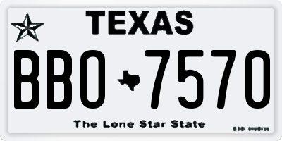 TX license plate BBO7570