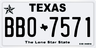 TX license plate BBO7571