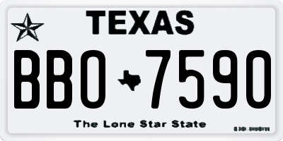 TX license plate BBO7590