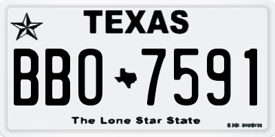 TX license plate BBO7591