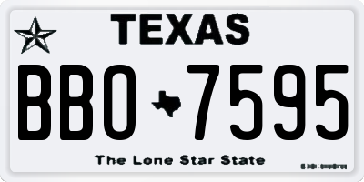 TX license plate BBO7595