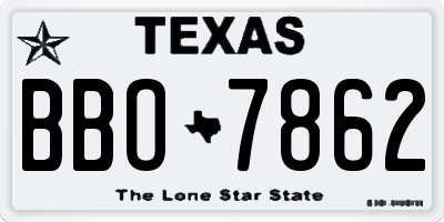 TX license plate BBO7862
