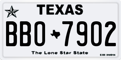 TX license plate BBO7902