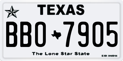 TX license plate BBO7905