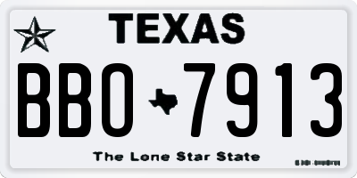 TX license plate BBO7913