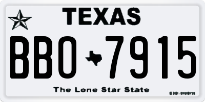 TX license plate BBO7915