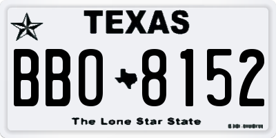 TX license plate BBO8152