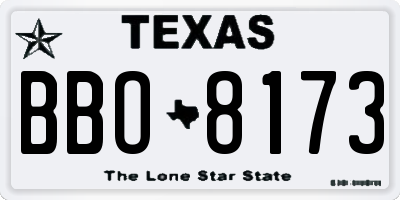 TX license plate BBO8173