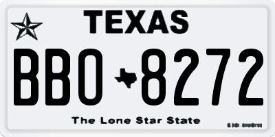 TX license plate BBO8272