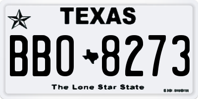 TX license plate BBO8273