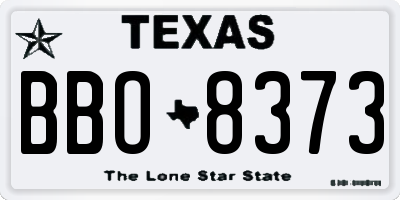 TX license plate BBO8373