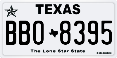 TX license plate BBO8395