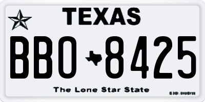 TX license plate BBO8425