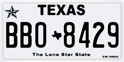TX license plate BBO8429