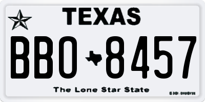 TX license plate BBO8457
